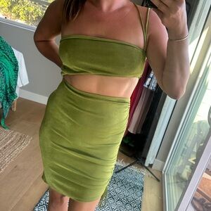 Green Cut-Out Bodycon Dress